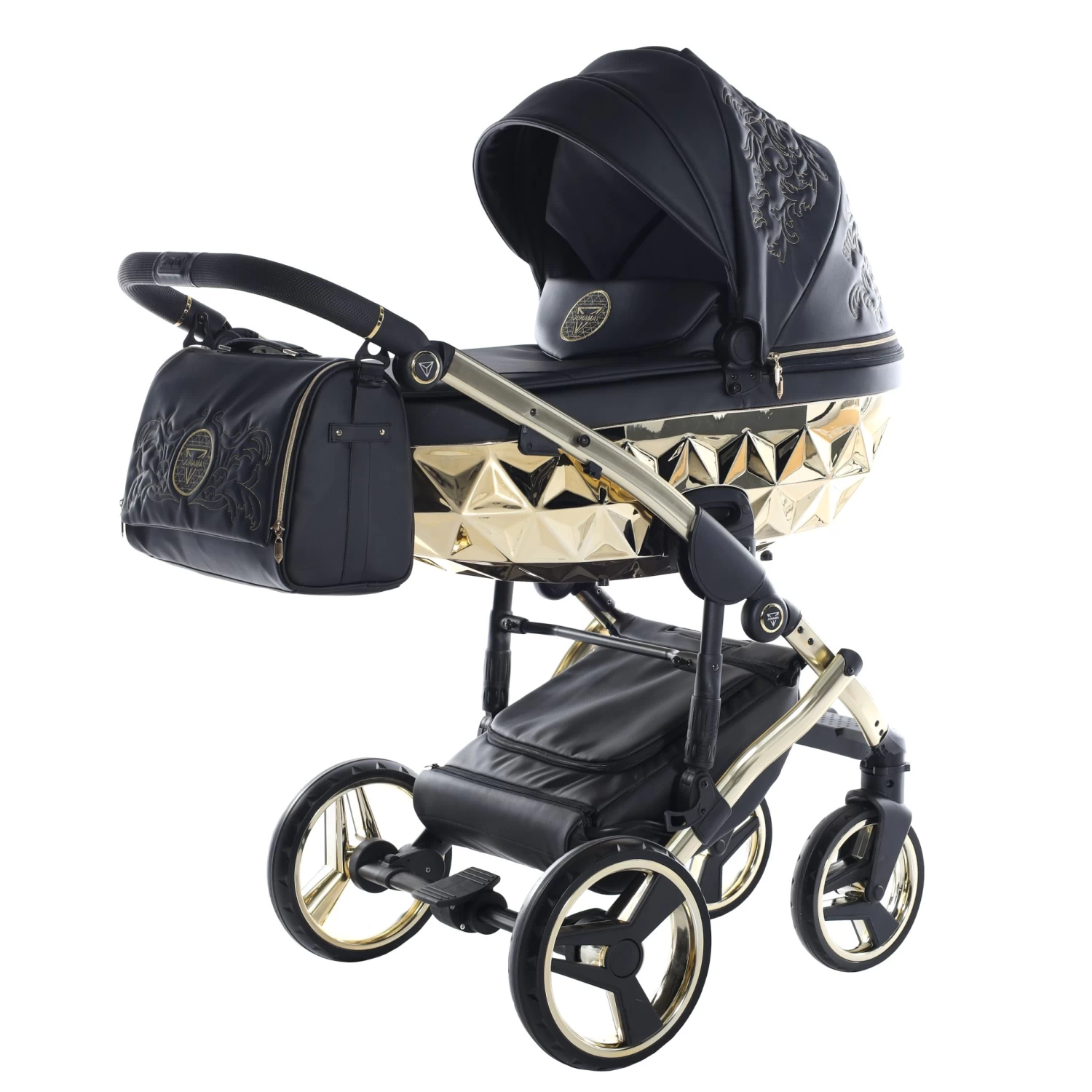 Junama Handcraft Enzo 2 In 1 Pram – Black Gold 3 Junama Handcraft Enzo 2 In 1 Pram – Black Gold
