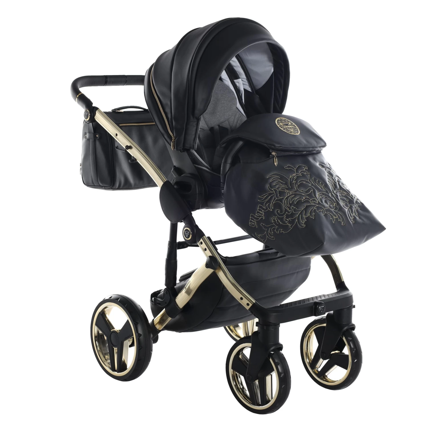 Junama Handcraft Enzo 2 In 1 Pram – Black Gold 4 Junama Handcraft Enzo 2 In 1 Pram – Black Gold - Image 2