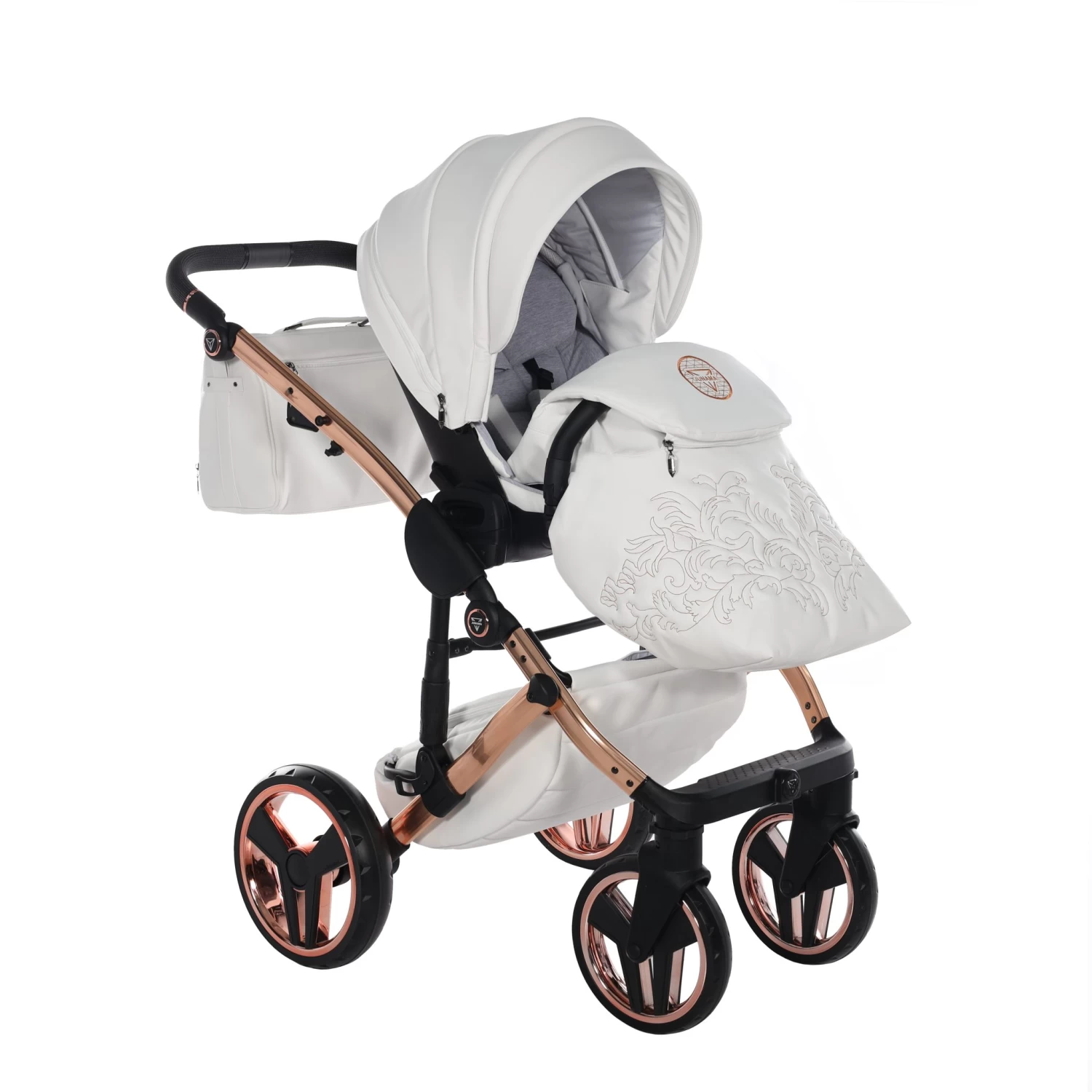 Junama Handcraft Enzo 2 In 1 Pram – White Rose Gold 6 Junama Handcraft Enzo 2 In 1 Pram – White Rose Gold - Image 4
