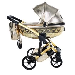 Junama Handcraft Glossy 2 In 1 Pram – Gold