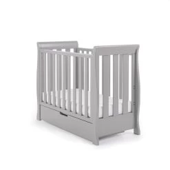 Obaby Stamford Sleigh Cot – Warm Grey