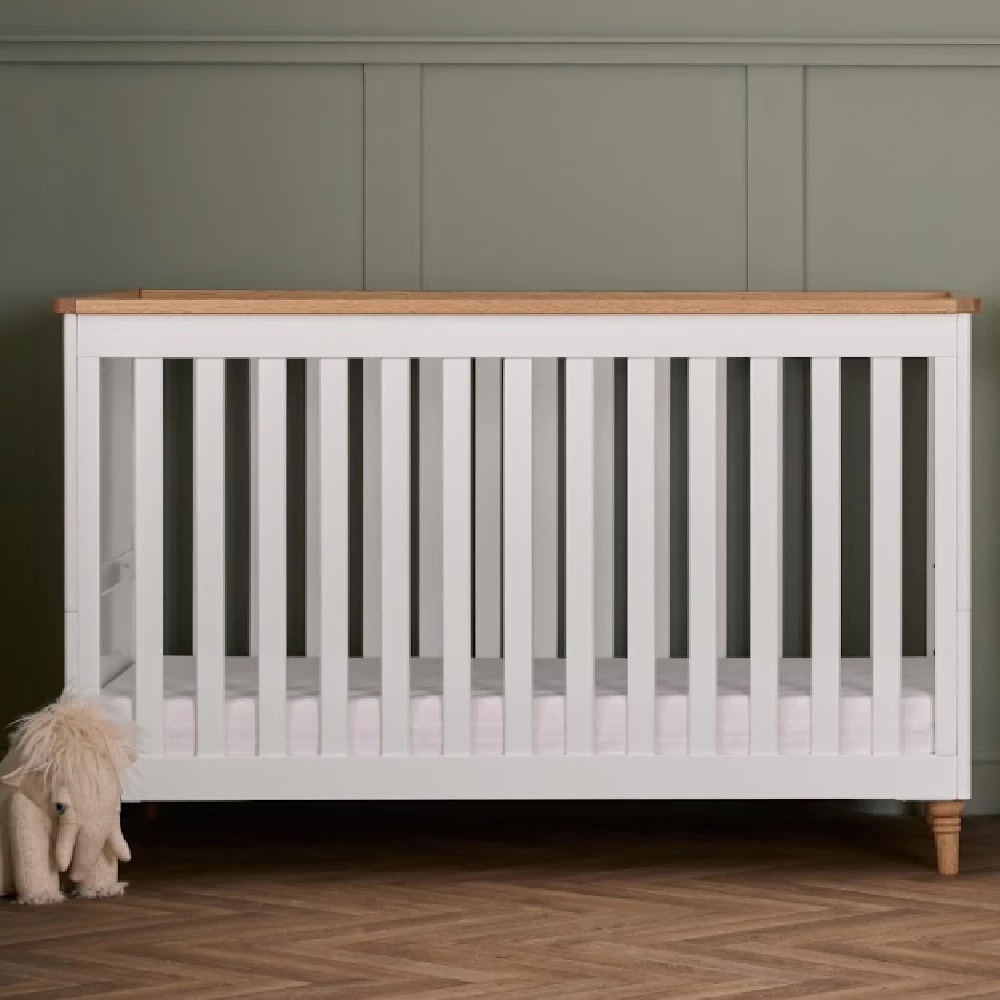 Orla Cot Bed – White With Oak 11 Orla Cot Bed – White With Oak - Image 9