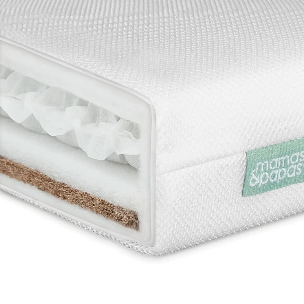 Mamas & Papas Solo Cot Bed And Mattress – White 12 Mamas & Papas Solo Cot Bed And Mattress – White - Image 10