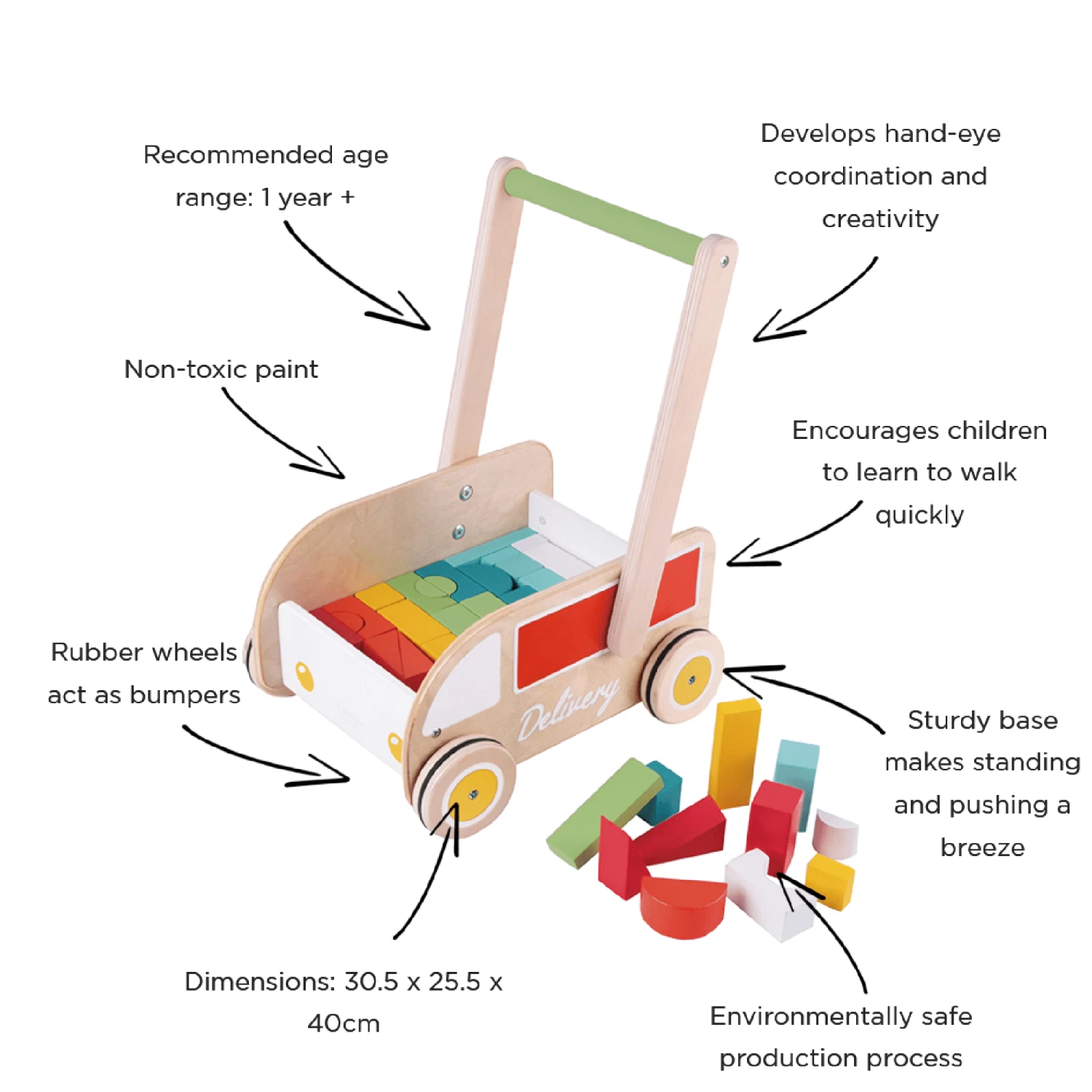 Classic World Delivery Truck Walker With Blocks 5 Classic World Delivery Truck Walker With Blocks - Image 3