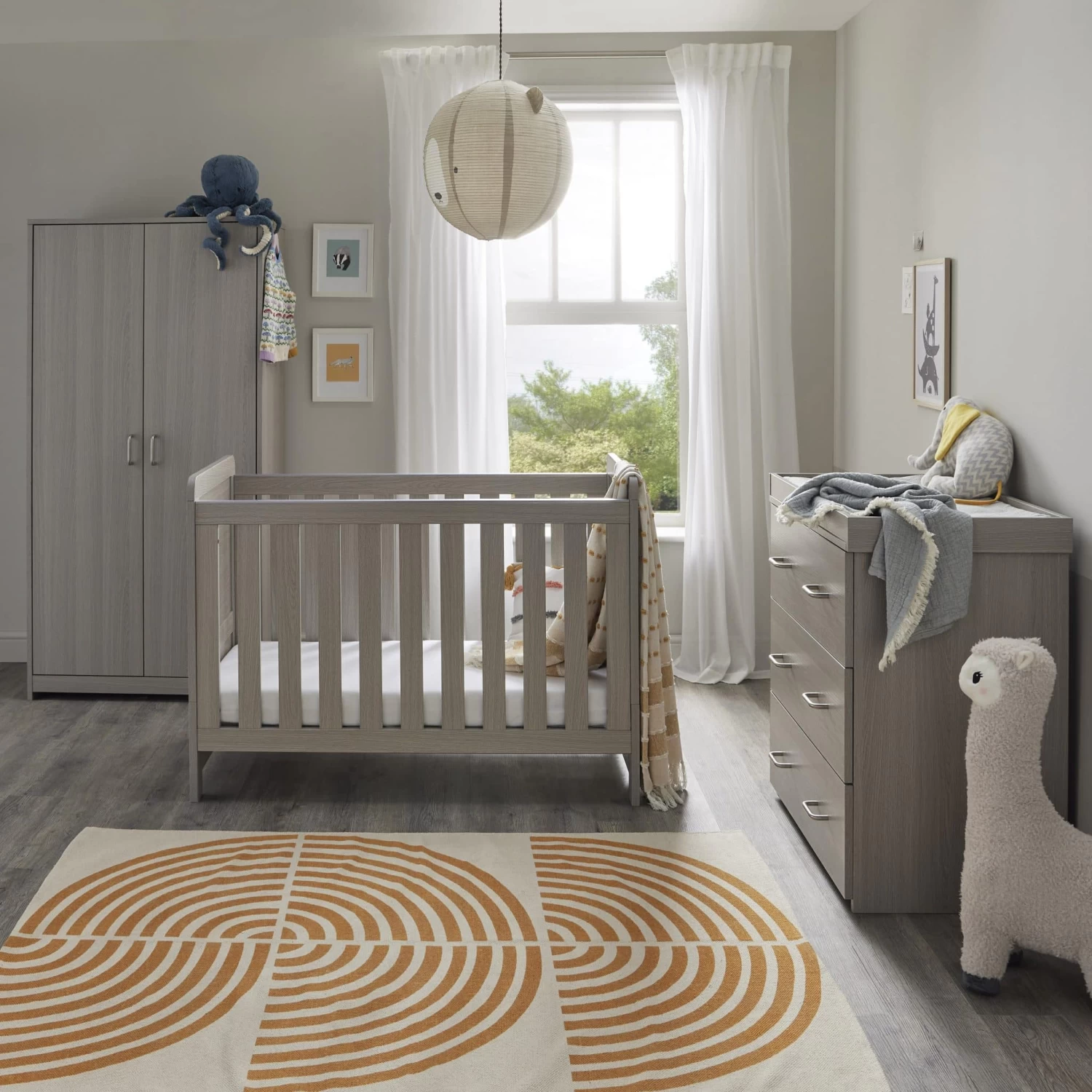 Babymore Caro 3 Piece Nursery Set – Grey Wash 4 Babymore Caro 3 Piece Nursery Set – Grey Wash - Image 2