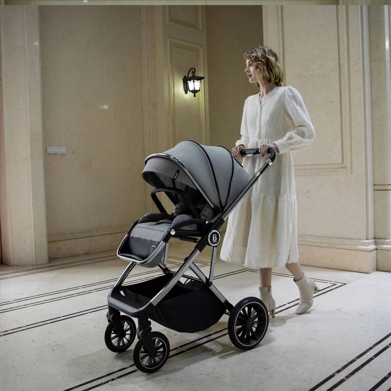 Babymore Chia Travel System Pecan With Base – Pearl Grey 6 Babymore Chia Travel System Pecan With Base – Pearl Grey - Image 4