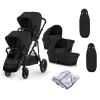 Cybex Gazelle S Twin Pram Bundle Moon Black 2 Cybex Gazelle S Twin Pram Bundle Moon Black -Baby Products Shop Cybex Gazelle S Twin Pushchair Moon Black with Carrycots and footmuff