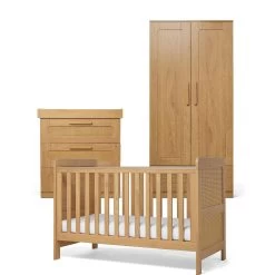 Mamas & Papas Esna 4 Piece Room Set/Mattress – Rattan -Baby Products Shop Esna 3 Piece Cotbed Set with Dresser Changer Wardrobe Rattan 2