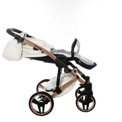 Junama Fluo Individual Pram – Satin White Rose Gold -Baby Products Shop Junama Fluo Individual Pushchair Satin 3