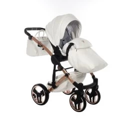 Junama Fluo Individual Pram – Satin White Rose Gold -Baby Products Shop Junama Fluo Individual Pushchair Satin 4