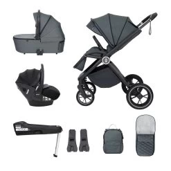 Babymore Kai Travel System Pecan With Base – Forest Grey