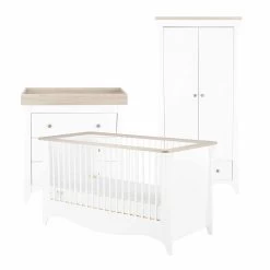 CuddleCo Clara 3 Piece Nursery Set – White/Ash -Baby Products Shop LEi6ymgw 1
