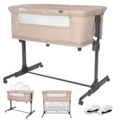 Obaby Astrid 5 Piece Newborn Room Set Bundle – Satin/Oak -Baby Products Shop Lorelli Milano Crib Beige 2