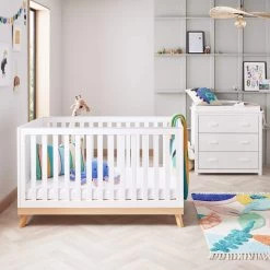Babymore Mona 4in1 2 Piece Nursery Room Set – White