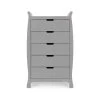 Obaby Stamford Sleigh Tall Chest Of Drawers – Warm Grey -Baby Products Shop Obaby Stamford Sleigh Tall Chest of Drawers Warm Grey
