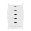 Obaby Stamford Sleigh Tall Chest Of Drawers – White