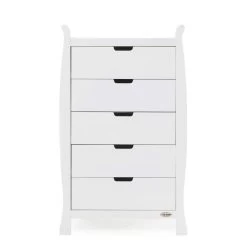 Obaby Stamford Sleigh Tall Chest Of Drawers – White