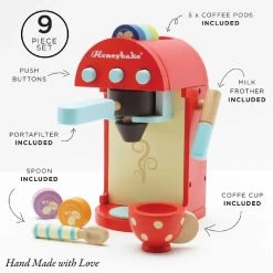 Le Toy Van Wooden Toy Coffee Machine And Pods -Baby Products Shop VGHRTU