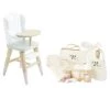Le Toy Van Dolls Wooden High Chair With Nursing Kit