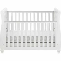 Babymore Eva Dropside Cot Bed/Cot Top Changer/Mattress – White 14 Babymore Eva Dropside Cot Bed/Cot Top Changer/Mattress – White -Baby Products Shop babymore dropside cot bed eva in white front on