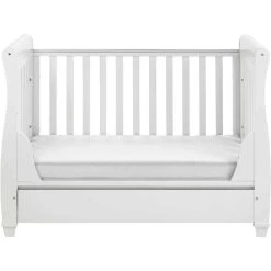Babymore Eva Dropside Cot Bed/Cot Top Changer/Mattress – White 15 Babymore Eva Dropside Cot Bed/Cot Top Changer/Mattress – White -Baby Products Shop babymore dropside cot bed white side removed