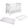 Babymore Eva Dropside Cot Bed/Cot Top Changer/Mattress – White -Baby Products Shop babymore eva cot bed cot top changer mattress white
