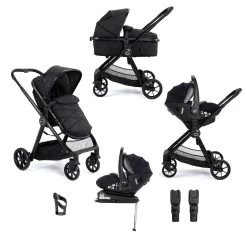 Mimi Travel System Pecan I-Size Car Seat With ISOFIX Base – Black