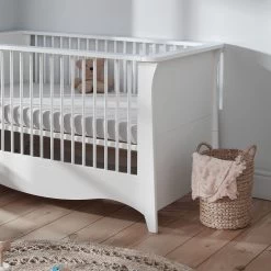 CuddleCo Clara 3 Piece Nursery Set – White -Baby Products Shop cuddleco clare cot bed 2