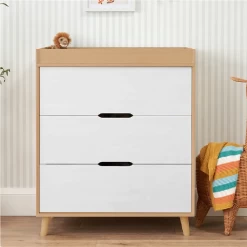 Tutti Bambini Fika 2 Piece Room Set – White/Light Oak -Baby Products Shop det464r