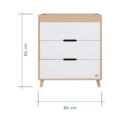 Tutti Bambini Fika 2 Piece Room Set – White/Light Oak -Baby Products Shop dr6t4