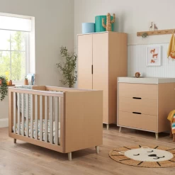 Tutti Bambini Fika 3 Piece Room Set β Light Oak/White Sand