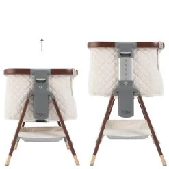 Tutti Bambini CoZee Luxe Bedside Crib – Walnut/Cream -Baby Products Shop hg6t6