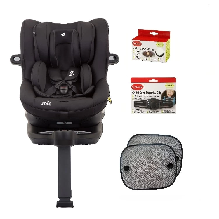 Joie I-Spin 360 Coal I-Size Car Seat Ultimate Bundle 3 Joie I-Spin 360 Coal I-Size Car Seat Ultimate Bundle