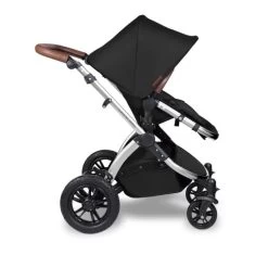 Ickle Bubba Stomp V4 All In One Isofix Travel System – Midnight Chrome -Baby Products Shop ickle bubba stroller midnight chrome stroller side on