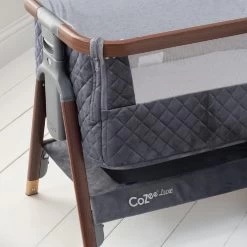 Tutti Bambini CoZee Luxe Bedside Crib – Walnut/Slate -Baby Products Shop jtyu686
