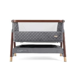 Tutti Bambini CoZee Luxe Bedside Crib – Walnut/Slate -Baby Products Shop jyu78