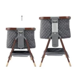 Tutti Bambini CoZee Luxe Bedside Crib – Walnut/Slate -Baby Products Shop kuiu8