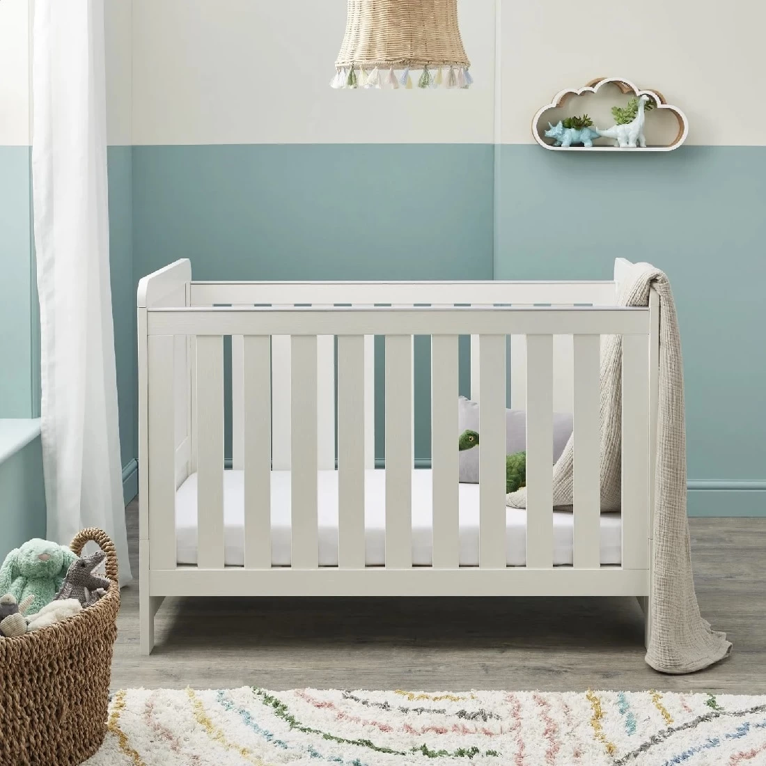 Babymore Caro 4-1 Cot Bed – White Wash 3 Babymore Caro 4-1 Cot Bed – White Wash