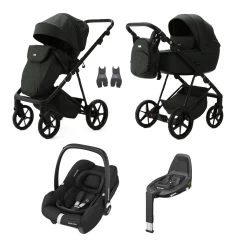 Mee-Go Milano Evo 3in1 Cabriofix + Base Travel System – Racing Green