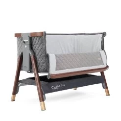 Tutti Bambini CoZee Luxe Bedside Crib – Walnut/Slate -Baby Products Shop mlmlm