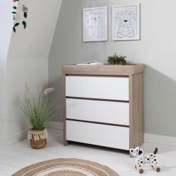 Tutti Bambini Modena Cot Bed – White Oak -Baby Products Shop modena changing unit white oak