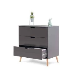 Obaby Maya 4in1 5 Piece Nursery Room Set/Shelf/Mattress – Slate -Baby Products Shop obaby maya changing unit slate 2