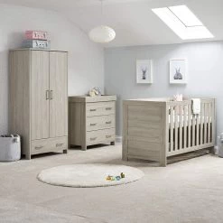 Obaby 4 In 1 Nika 3 Piece Nursery Room Set – Grey Wash
