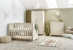 Obaby Nika Complete Nursery Room/Crib/Rocking Chair Bundle – Oatmeal -Baby Products Shop obaby nika 3 piece nursery set oatmeal
