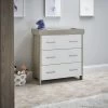 Obaby Nika Changing Unit – Grey Wash/White -Baby Products Shop obaby nika dresser grey wash white 2