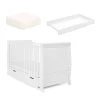 Obaby Stamford Cot Bed/Cot Top Changer/Mattress – White -Baby Products Shop obaby stamford cot bed and changer set