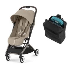 Cybex Orfeo Pushchair Almond Beige With Travel Bag
