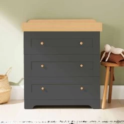Tutti Bambini Rio Nursery Room Set Builder – Slate Grey/Oak -Baby Products Shop rio chest changer slate grey scaled 1