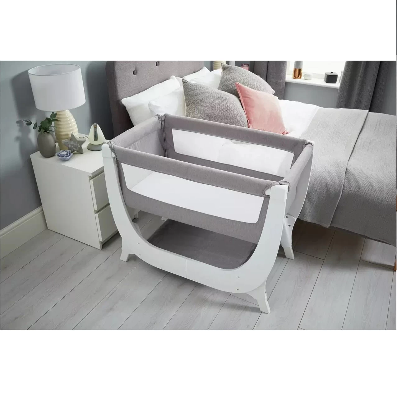Shnuggle® Shnuggle Air Bedside Crib Bundle – Dove Grey 5 Shnuggle® Shnuggle Air Bedside Crib Bundle – Dove Grey - Image 3