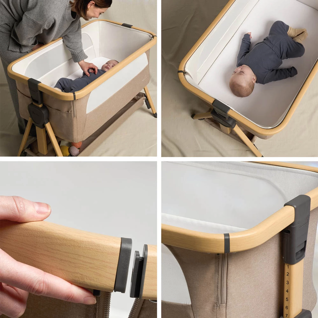 Silver Cross Lunar Bedside Crib – Oatmeal 6 Silver Cross Lunar Bedside Crib – Oatmeal - Image 4